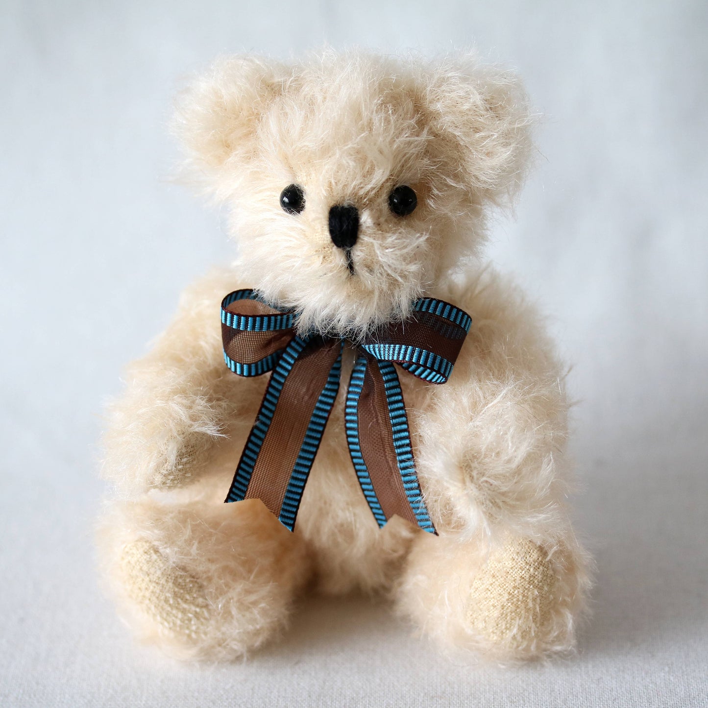 Fluffy Peter - Traditional jointed mohair teddy bear.