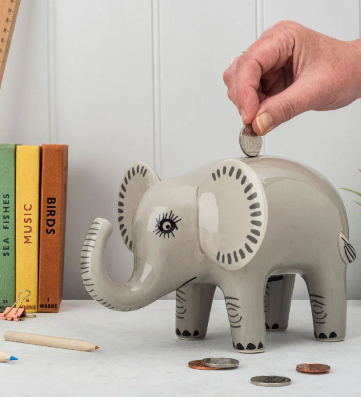 Hannah Turner Ltd - Handmade Ceramic Elephant Money Box