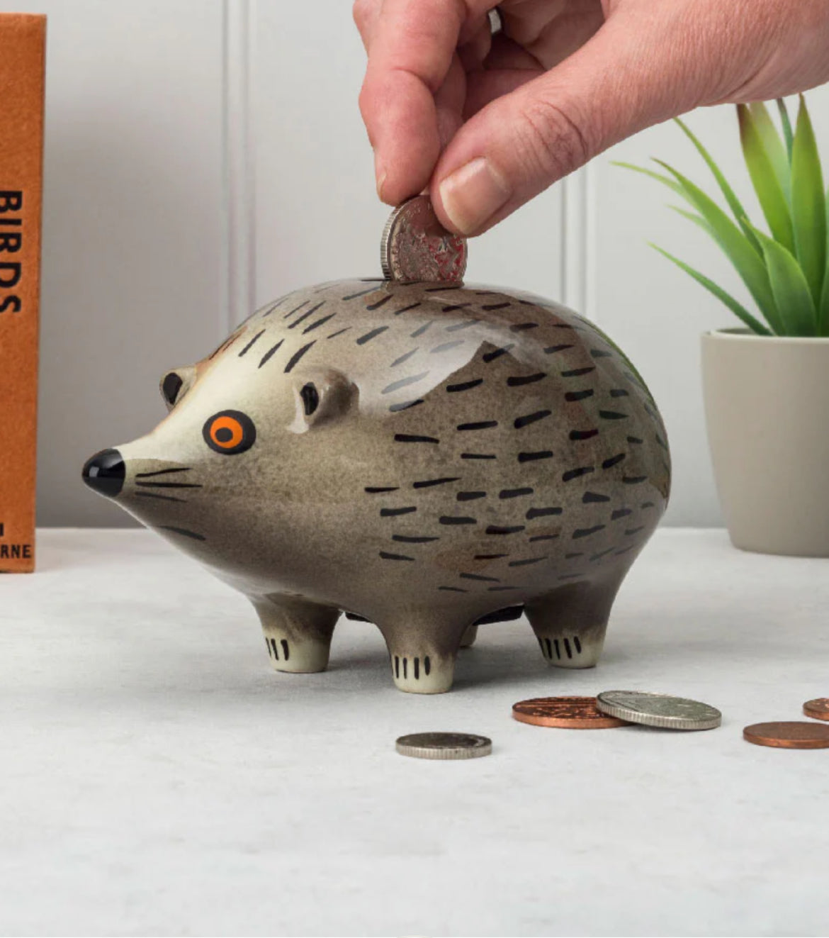 Hannah Turner Ltd - Handmade Ceramic Hedgehog Money Box