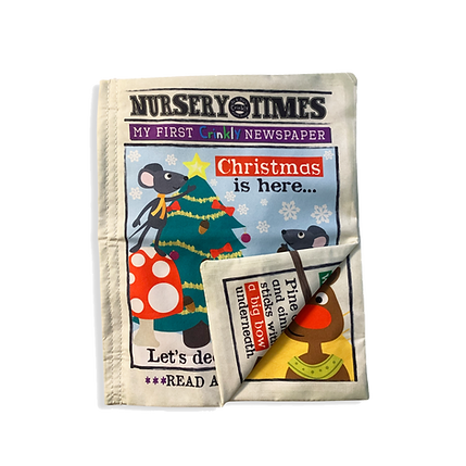 Nursery Times Crinkly Newspaper - Christmas Mice