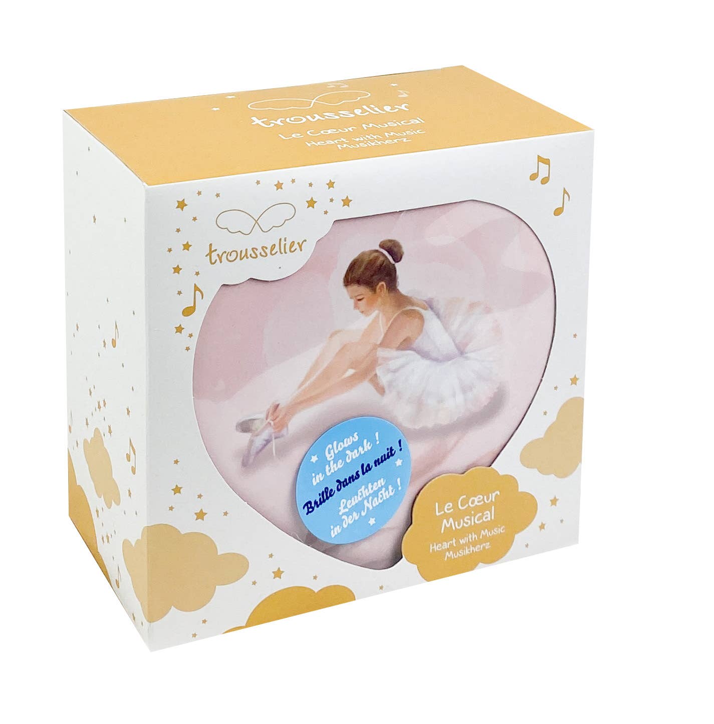 Glow-in-the-Dark Heart Music Box Ballerina