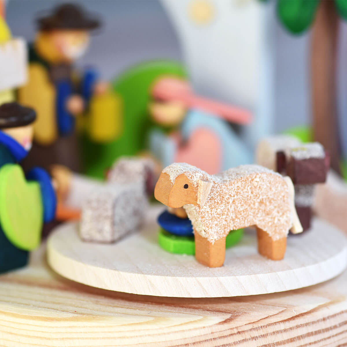 Miniature Handmade Music Box - Nativity